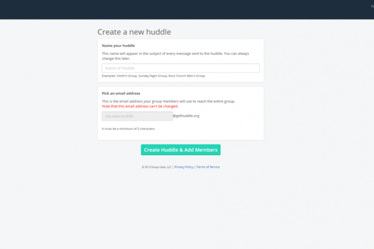 Huddle screenshot