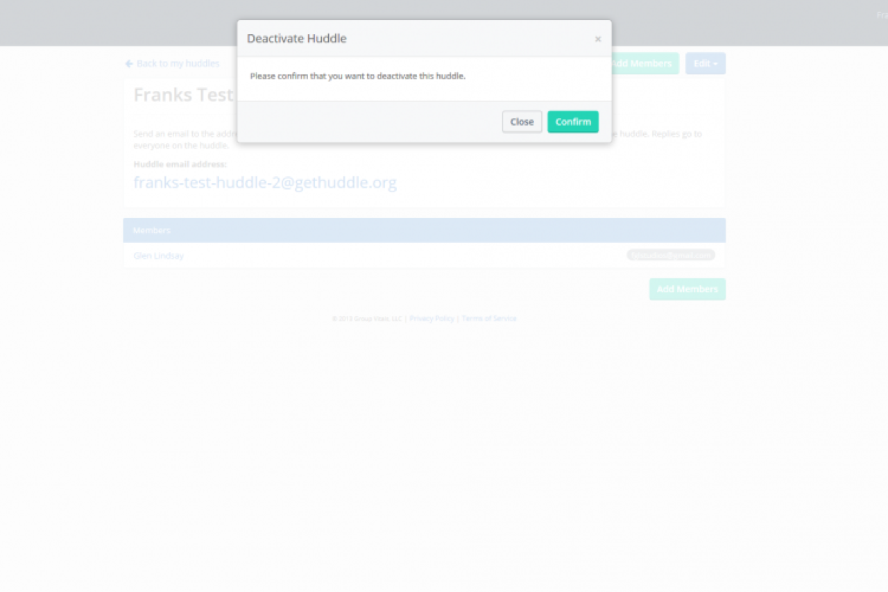 Huddle screenshot