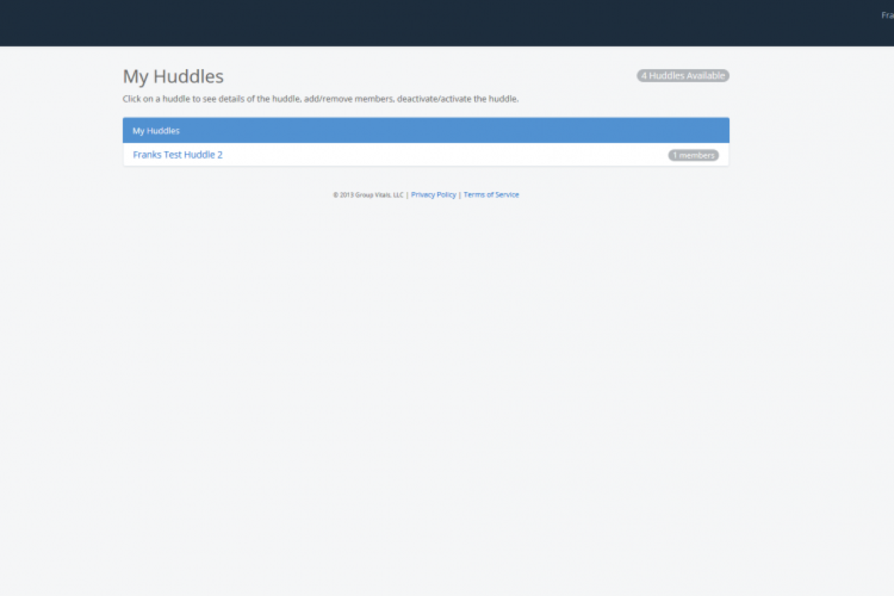 Huddle screenshot