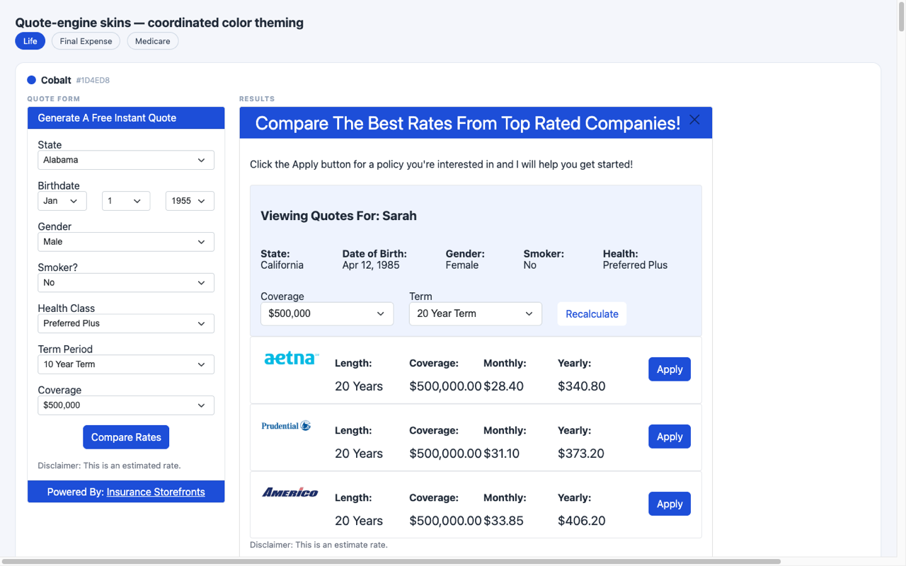 Insurance Storefronts screenshot