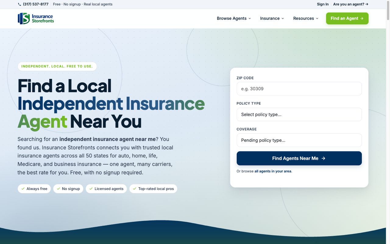 Insurance Storefronts screenshot