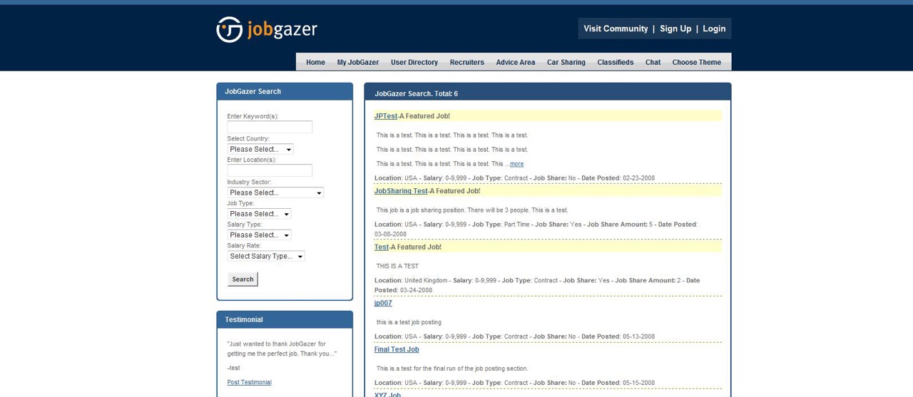 JobGazer screenshot