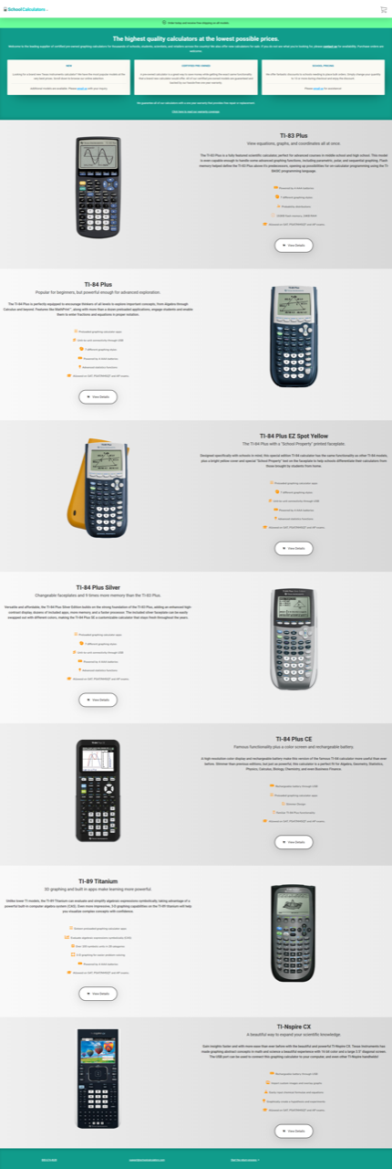 School Calculators screenshot